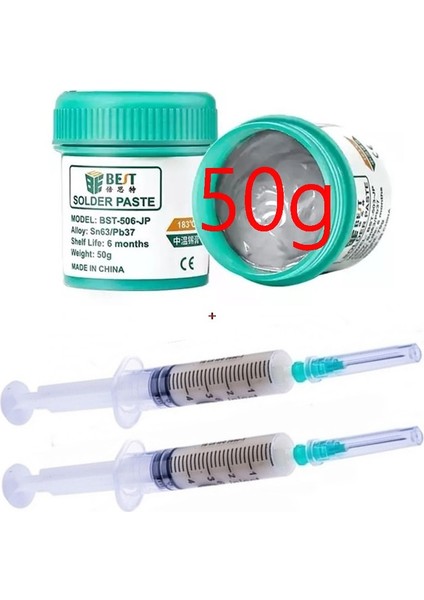 Krem Lehim Best BST-506-JP 50G Sıvı Lehim ve Flux Lehim Toplama Seti
