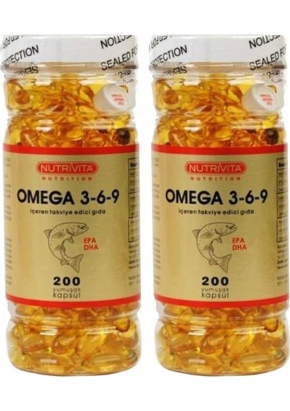 Omega 3-6-9 Balık Yağı 2x200 Kapsül