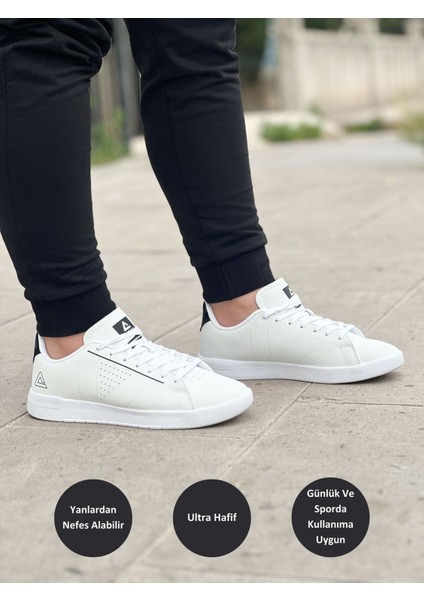 Unisex Beyaz Desenli Kaymaz Taban Ortopedik Garantili Rahat Hafif Günlük Deri Yürüyüş Koşu Sneaker Spor Ayakkabı fiyatları