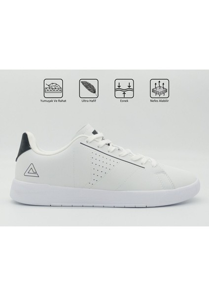 Unisex Beyaz Desenli Kaymaz Taban Ortopedik Garantili Rahat Hafif Günlük Deri Yürüyüş Koşu Sneaker Spor Ayakkabı fırsatları