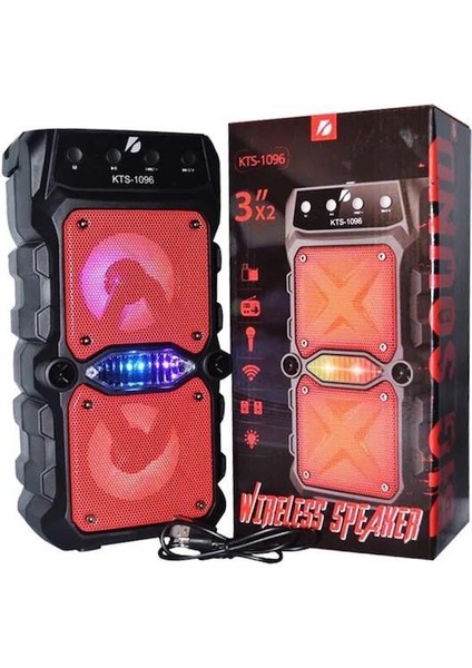 Outdoor Parti Hoparlörü Kırmızı Bluetooth Hoparlör 3 Inç × 2 Kablosuz Speaker Radyo-Usb-Tf Giriş fırsatları