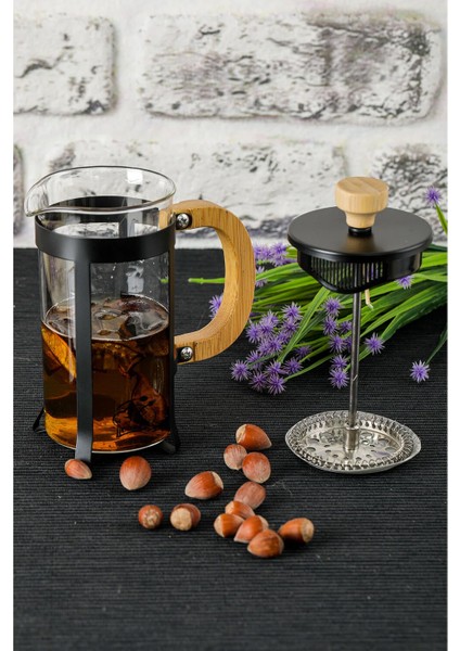 Lüx Cam 350 ml French Press Siyah