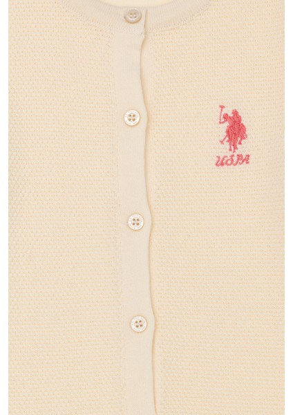 U.S. Polo Assn. Kız Çocuk Krem Hırka (Triko) 50277083-VR071