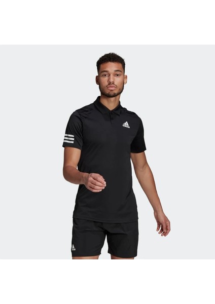 Tennis Club 3-Stripes Erkek Siyah Polo Tişört GL5421