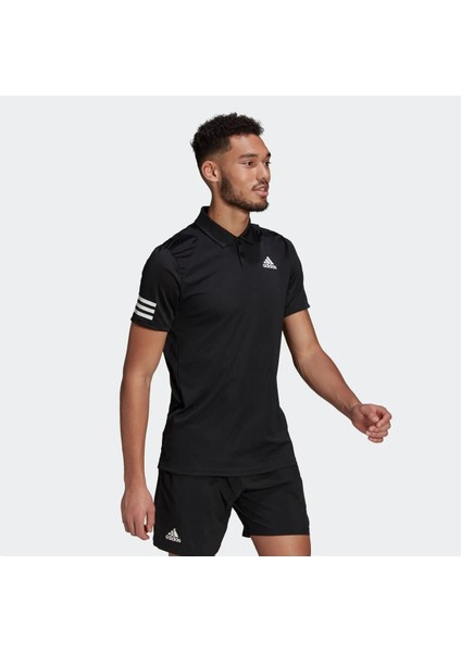 Tennis Club 3-Stripes Erkek Siyah Polo Tişört GL5421 modelleri