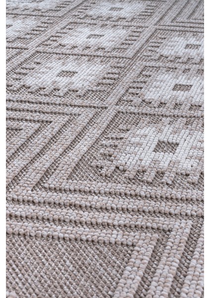 Olivia Vizon Bej %100 Polyester Bukleli Dokuma Makine Halısı Oturma Odası Salon Mutfak Halısı 120 x 170 modelleri