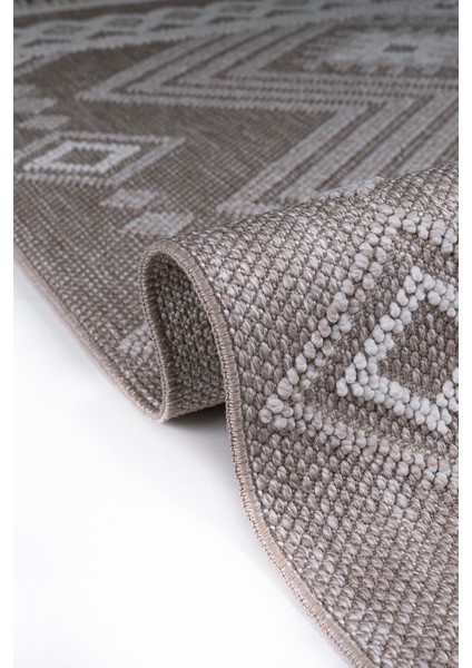 Olivia Vizon Bej %100 Polyester Bukleli Dokuma Makine Halısı Oturma Odası Salon Mutfak Halısı 160 x 230