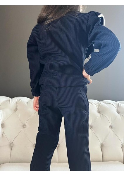 Kız Çocuk Yarım Boğaz Ispanyol Paça Alt Üst Takım 0311 modelleri