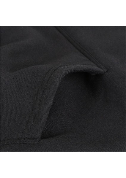 Hippotenuse Baskılı Siyah Unisex Oversize Kapüşonlu Sweatshirt