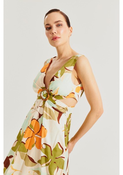 Haki Bej Kemer Detaylı Elbise fiyatları