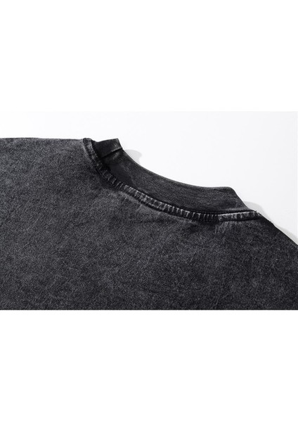 Yıkamalı Radiohead Baskılı Oversize Vintage Eskitme T-Shirt modelleri