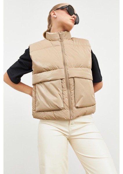 Bej Cepli Şişme Yelek fiyatları