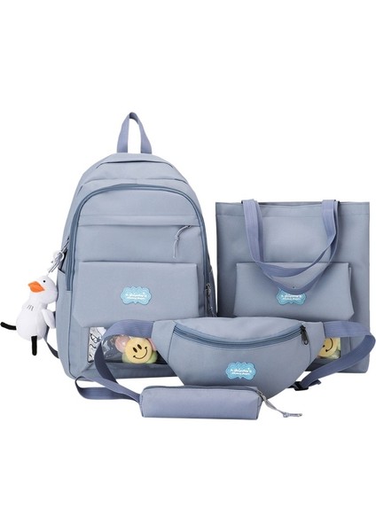 Öğrenci Okul Çantası Bel Çantası Kalem Çantası Çanta Dört Parçalı Takım Elbise (Yurt Dışından)