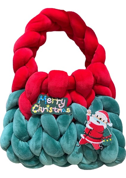 Bayanlar El Dokuma Kadife Iplik Noel Dekorasyon Çantası (Yurt Dışından)
