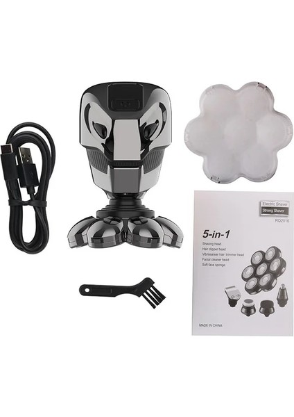 Gri Tarzı Erkekler Için Çok Fonksiyonlu Elektrikli Tıraş Makinesi 7d Yüzen Kesici Kafa Yüz Burun Saç Kesme Makası Su Geçirmez Tıraş Makinesi (Yurt Dışından)