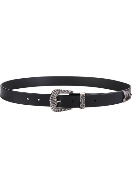 Bayan Deri Vintage Pin Tokalı Kemer (Yurt Dışından)