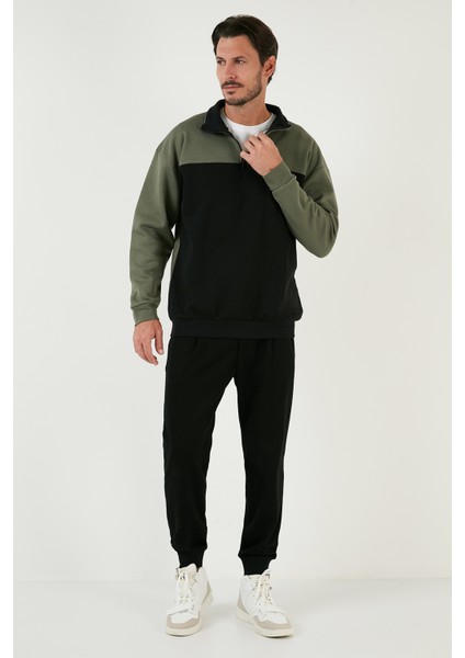 Regular Fit Fermuarlı Dik Yaka Içi Tüylü Yumuşak Şardonlu Kışlık Sweat Erkek Sweat 5905343 fiyatları