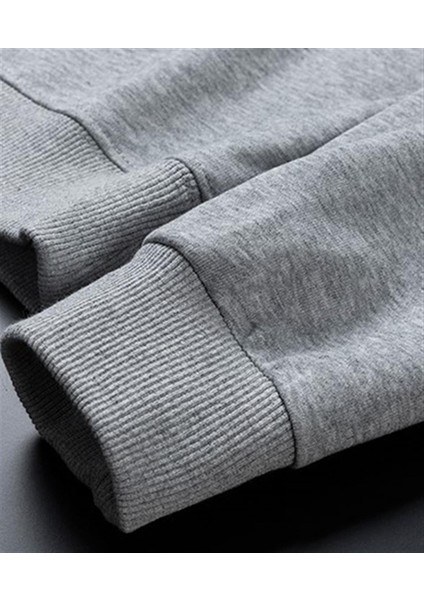 Heart Signal Baskılı Gri Oversize Bisiklet Yaka Sweatshirt modelleri