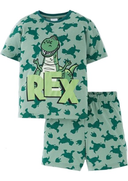 Disney Toy Story Rex Erkek Çocuk Alt Üst Şortlu Takım