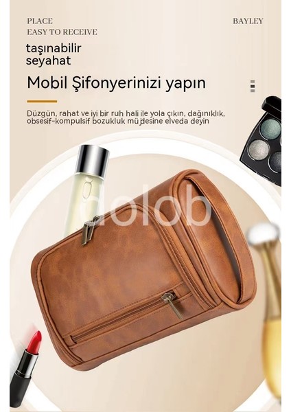 Taşınabilir Pupi Makyaj Retro Avrupa Amerikan Büyük Isim Makyaj Gelişmiş Su Geçirmez Seyahat Yıkama Çantası (Yurt Dışından)