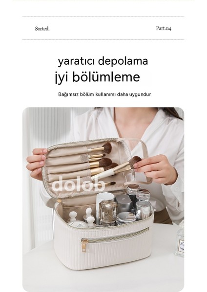 Büyük Kapasiteli Kozmetik Taşınabilir Çok Fonksiyonlu Su Geçirmez Yıkama Çantası (Yurt Dışından)