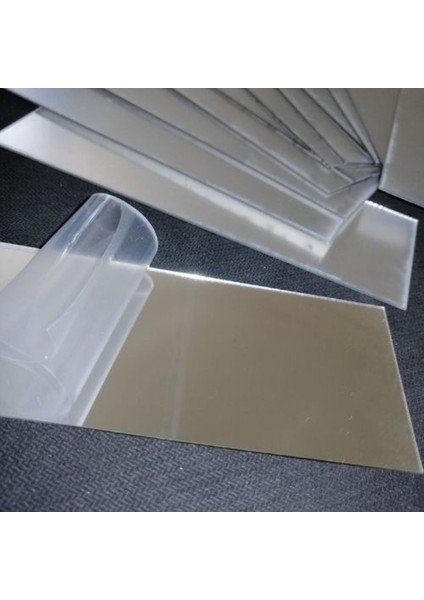 Dekoratif Pleksi Ayna 1 mm Yapışkanlı 10X20 cm Gümüş Renk