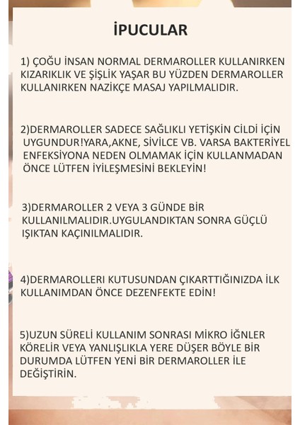 Uçlu Dermaroller Siyah Roller Iğneli Masaj Aleti Saç Sakal Çıkarma Tarağı - Erkek