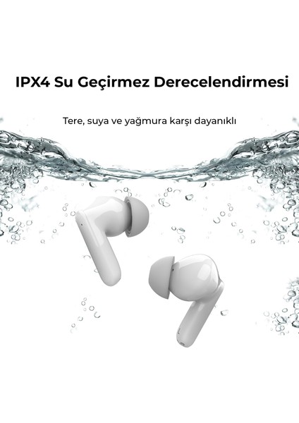 Soundcraft Tw1 Anc Çağrı ve Aktif Gürültü Önleyici Bluetooth 5.2 Ipx4 Kulak Içi Kulaklık Beyaz