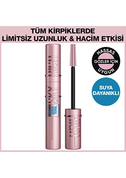 Maybelline New York Lash Sensational Sky High Suya Dayanıklı Waterproof Maskara