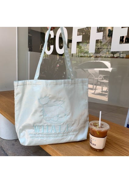 Işlemeli Büyük Kapasiteli Kanvas Çanta Kadın Çanta Omuz Çantası (Yurt Dışından)