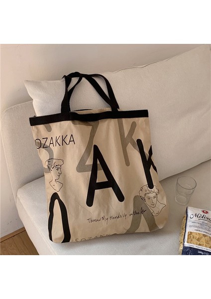 Büyük Kapasiteli Mektup Kanvas Çanta Omuzdan Askili Çanta Çanta (Yurt Dışından)