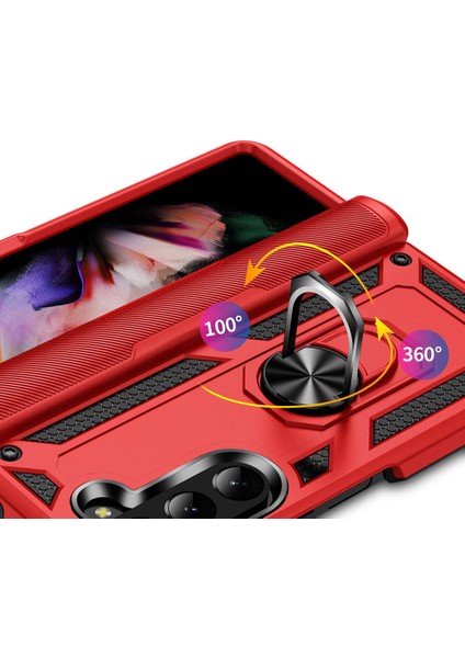 Galaxy Z Fold 5 Kılıf Vega Kapak Yüzük Aparatlı Sert Silikon Kılıf fırsatları