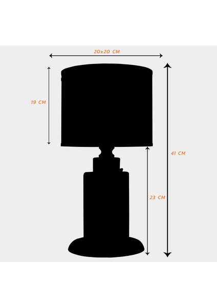Harmony Black Contrast Cam Abajur fırsatları
