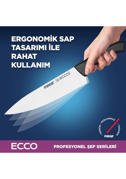 Ecco Şef Bıçağı 19 cm Siyah - 38160