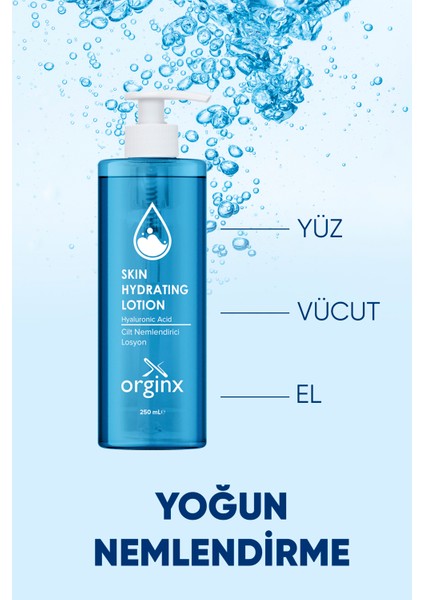 Hyalüronik Asit Nemlendirici Yüz ve Vücut Cilt Bakim Kremi 250 ml