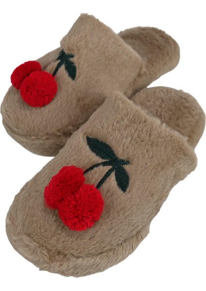 Eva Comfortline Kaydırmaz Taban ,rufidik Şirin Üşümeyen Ayaklar Tüylü Iç Astar Kırmızı Kiraz Figürlü Kadın Terlik modelleri