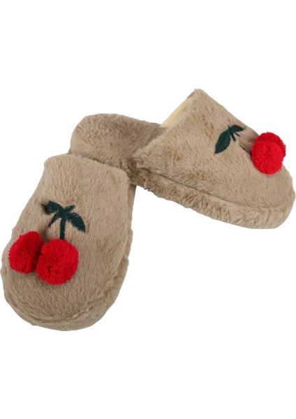 Eva Comfortline Kaydırmaz Taban ,rufidik Şirin Üşümeyen Ayaklar Tüylü Iç Astar Kırmızı Kiraz Figürlü Kadın Terlik fırsatları