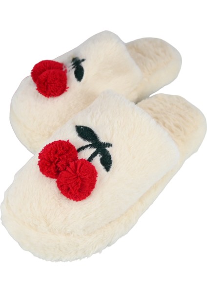 Eva Comfortline Kaydırmaz Taban ,rufidik Şirin Üşümeyen Ayaklar Tüylü Iç Astar Kırmızı Kiraz Figürlü Kadın Terlik modelleri