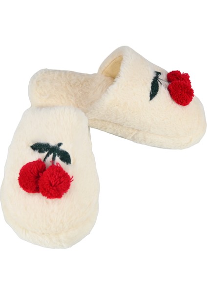 Eva Comfortline Kaydırmaz Taban ,rufidik Şirin Üşümeyen Ayaklar Tüylü Iç Astar Kırmızı Kiraz Figürlü Kadın Terlik indirimleri