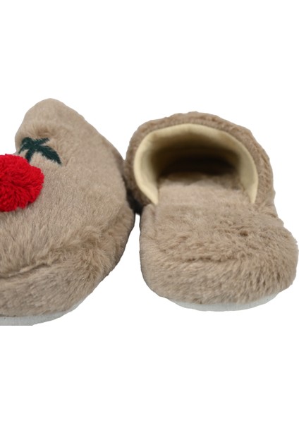 Eva Comfortline Kaydırmaz Taban ,rufidik Şirin Üşümeyen Ayaklar Tüylü Iç Astar Kırmızı Kiraz Figürlü Kadın Terlik indirimleri