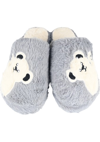 Eva Comfortline Kaydırmaz Taban ,rufidik Şirin Üşümeyen Ayaklar Tüylü Iç Astar Sevimli Ayıcık Figürlü Kadın Terlik