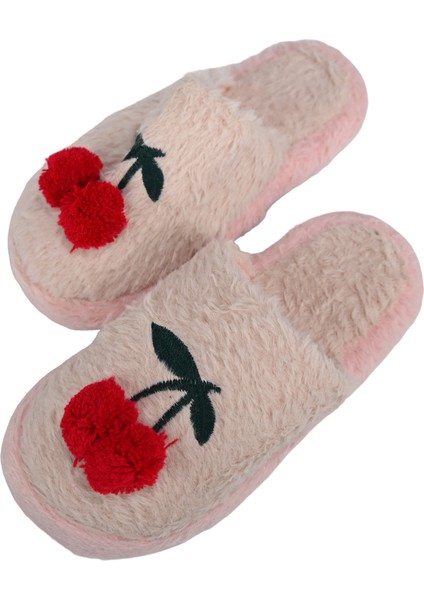 Eva Comfortline Kaydırmaz Taban ,rufidik Şirin Üşümeyen Ayaklar Tüylü Iç Astar Kırmızı Kiraz Figürlü Kadın Terlik modelleri
