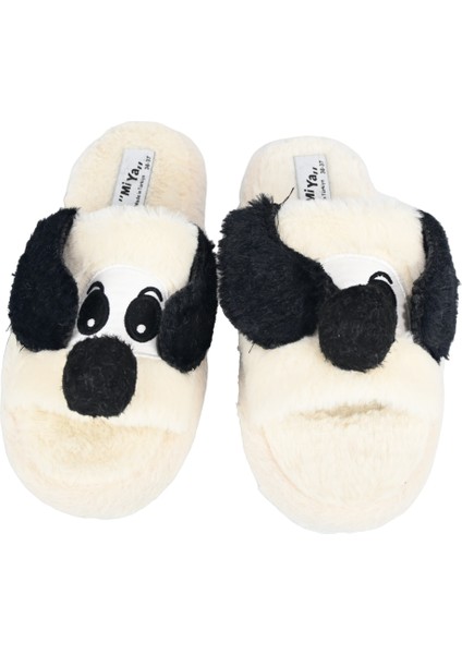 Eva Comfortline Kaydırmaz Taban ,rufidik Şirin Üşümeyen Ayaklar Tüylü Iç Astar Sevimli Köpek Figürlü Kadın Terlik