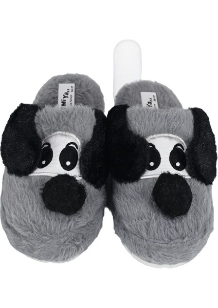 Eva Comfortline Kaydırmaz Taban ,rufidik Şirin Üşümeyen Ayaklar Tüylü Iç Astar Sevimli Köpek Figürlü Kadın Terlik