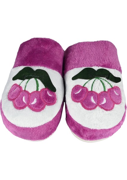 Eva Comfortline Kaydırmaz Taban ,rufidik Şirin Üşümeyen Ayaklar Tüylü Iç Astar Şirin Dörtkiraz Figürlü Kadın Terlik