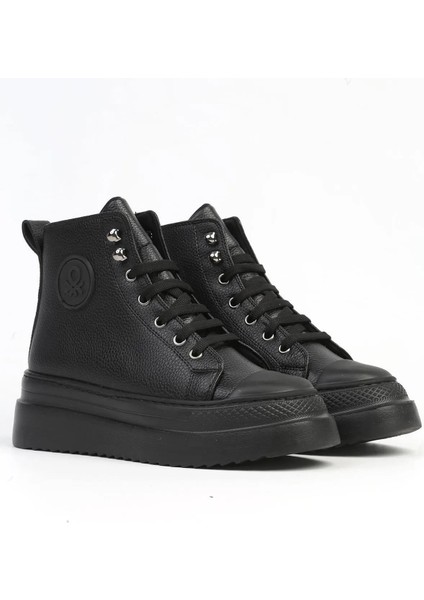 31058 Yüksek Taban Hafif Comfort Kadın Cilt Uzun Ayakkabı Sneakers