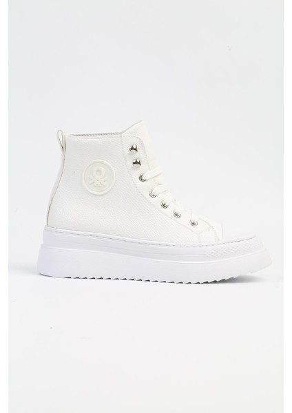 31058 Yüksek Taban Hafif Comfort Kadın Cilt Uzun Ayakkabı Sneakers