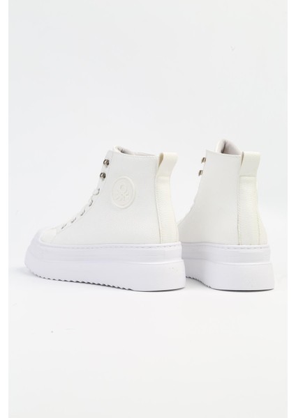31058 Yüksek Taban Hafif Comfort Kadın Cilt Uzun Ayakkabı Sneakers