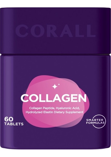 Collagen 60 Tablet ( Kolajen Peptit, Hyaluronik Asit, Hidrolizeelastin Içerentav