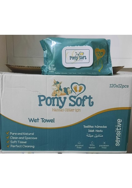 Pony Soft Islak Mendil  120LI 12 Paket